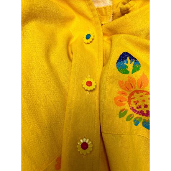 Sag Harbor 2 Piece Outfit Shacket And Tank Dress 10 P Linen Blend Flower Buttons - Picture 13 of 16